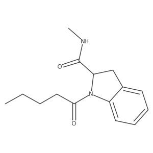 N-methyl-1-pentanoylindoline-2-carboxamide结构式