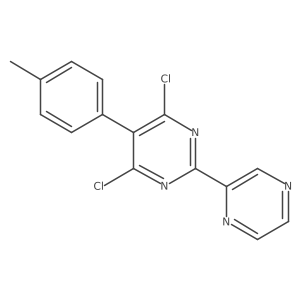 4,6-Dichloro-5-(4-methylphenyl)-2-(2-pyrazinyl)pyrimidine Structure
