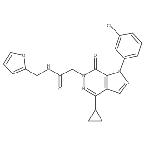 2-(1-(3-chlorophenyl)-4-cyclopropyl-7-oxo-1H-pyrazolo[3,4-d]pyridazin-6(7H)-yl)-N-(furan-2-ylmethyl)acetamide Structure