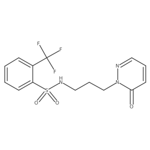 O=c1cccnn1CCCNS(=O)(=O)c1ccccc1C(F)(F)F结构式