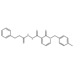 1-(4-fluorobenzyl)-2-oxo-N'-(3-phenylpropanoyl)-1,2-dihydropyridine-3-carbohydrazide Structure