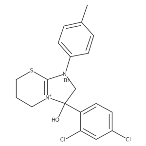 3-(2,4-dichlorophenyl)-3-hydroxy-1-(p-tolyl)-3,5,6,7-tetrahydro-2H-imidazo[2,1-b][1,3]thiazin-1-ium bromide Structure