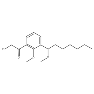 2-Chloro-1-[2-methoxy-3-(1-methoxyheptyl)phenyl]ethanone结构式
