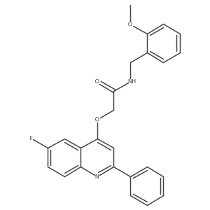2-((6-fluoro-2-phenylquinolin-4-yl)oxy)-N-(2-methoxybenzyl)acetamide Structure