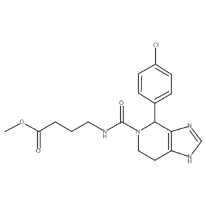 methyl 4-({[4-(4-chlorophenyl)-1,4,6,7-tetrahydro-5H-imidazo[4,5-c]pyridin-5-yl]carbonyl}amino)butanoate结构式