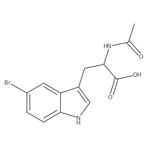 (S)-2-Acetamido-3-(5-bromo-1H-indol-3-yl)propanoic acid Structure