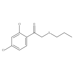 1-(2,4-Dichlorophenyl)-2-(propylthio)ethan-1-one结构式