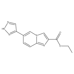 ethyl 6-(1H-1,2,3-triazol-4-yl)imidazo[1,2-a]pyridine-2-carboxylate结构式