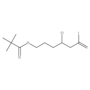 (R)-4-Chloro-6-iodohept-6-en-1-yl pivalate结构式