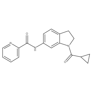 N-(1-(cyclopropanecarbonyl)indolin-6-yl)picolinamide Structure