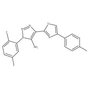 1-(2,5-difluorophenyl)-4-[4-(4-methylphenyl)-1,3-thiazol-2-yl]-1H-1,2,3-triazol-5-amine结构式