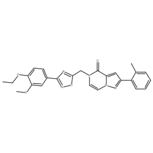 5-((3-(4-ethoxy-3-methoxyphenyl)-1,2,4-oxadiazol-5-yl)methyl)-2-(o-tolyl)pyrazolo[1,5-a]pyrazin-4(5H)-one Structure