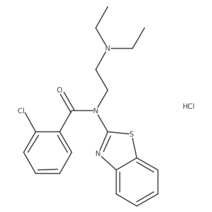N-(benzo[d]thiazol-2-yl)-2-chloro-N-(2-(diethylamino)ethyl)benzamide hydrochloride结构式