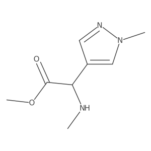 Methyl 2-(1-methyl-1H-pyrazol-4-yl)-2-(methylamino)acetate结构式