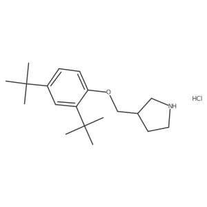 3-{[2,4-Di(tert-butyl)phenoxy]methyl}pyrrolidine hydrochloride Structure