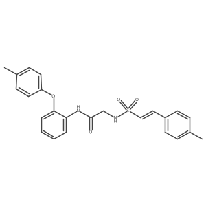 Cc1ccc(C=CS(=O)(=O)NCC(=O)Nc2ccccc2Oc2ccc(C)cc2)cc1结构式
