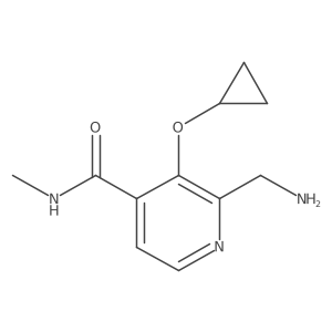 2-(Aminomethyl)-3-cyclopropoxy-N-methylisonicotinamide Structure