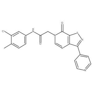 N-(3-chloro-4-methylphenyl)-2-(7-oxo-3-(pyridin-4-yl)isothiazolo[4,5-d]pyrimidin-6(7H)-yl)acetamide结构式