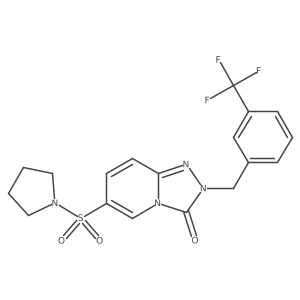 6-(pyrrolidine-1-sulfonyl)-2-{[3-(trifluoromethyl)phenyl]methyl}-2H,3H-[1,2,4]triazolo[4,3-a]pyridin-3-one Structure