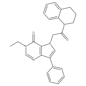 5-(2-(3,4-dihydroquinolin-1(2H)-yl)-2-oxoethyl)-3-ethyl-7-phenyl-3H-pyrrolo[3,2-d]pyrimidin-4(5H)-one结构式