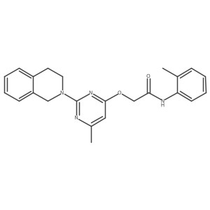 2-{[2-(3,4-dihydroisoquinolin-2(1H)-yl)-6-methylpyrimidin-4-yl]oxy}-N-(2-methylphenyl)acetamide Structure