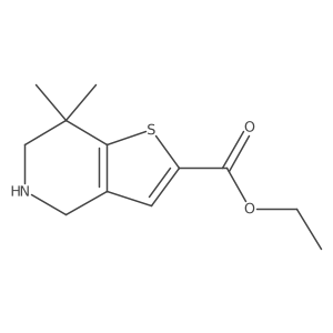 Ethyl 7,7-dimethyl-4,5,6,7-tetrahydrothieno[3,2-c]pyridine-2-carboxylate结构式