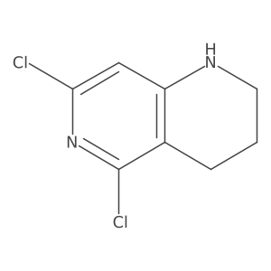 5,7-Dichloro-1,2,3,4-tetrahydro-1,6-naphthyridine结构式