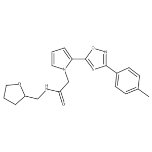 2-{2-[3-(4-methylphenyl)-1,2,4-oxadiazol-5-yl]-1H-pyrrol-1-yl}-N-(tetrahydrofuran-2-ylmethyl)acetamide Structure