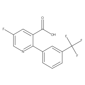 5-Fluoro-2-(3-(trifluoromethyl)phenyl)nicotinic acid结构式