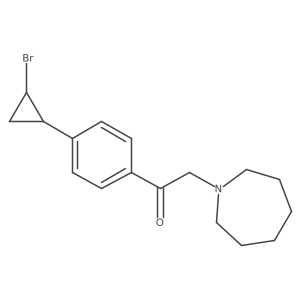 Ethanone, 1-[4-[(1R,2R)-2-bromocyclopropyl]phenyl]-2-(hexahydro-1H-azepin-1-yl)-, rel-结构式