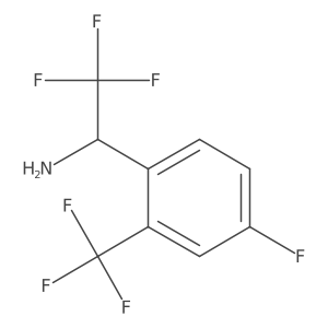 2,2,2-Trifluoro-1-[4-fluoro-2-(trifluoromethyl)phenyl]ethan-1-amine结构式