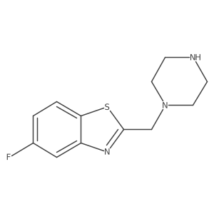 5-Fluoro-2-(piperazin-1-ylmethyl)-1,3-benzothiazole结构式