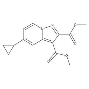Dimethyl 5-cyclopropylpyrazolo[1,5-a]pyridine-2,3-dicarboxylate Structure