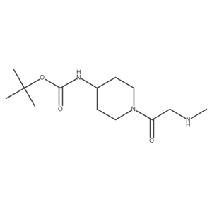 tert-butyl N-{1-[2-(methylamino)acetyl]piperidin-4-yl}carbamate Structure