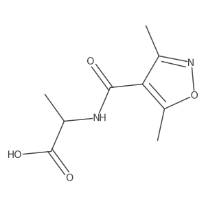 (2R)-2-[(3,5-dimethylisoxazole-4-carbonyl)amino]propanoic acid Structure