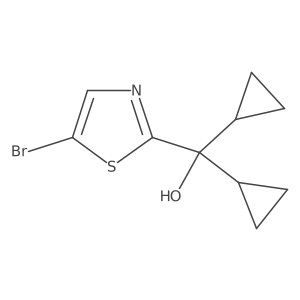 (5-Bromothiazol-2-yl)dicyclopropylmethanol Structure