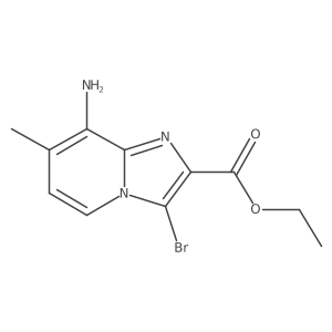 Ethyl 8-amino-3-bromo-7-methylimidazo[1,2-a]pyridine-2-carboxylate结构式