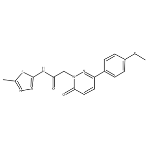 2-{3-[4-(methylsulfanyl)phenyl]-6-oxopyridazin-1(6H)-yl}-N-(5-methyl-1,3,4-thiadiazol-2-yl)acetamide Structure