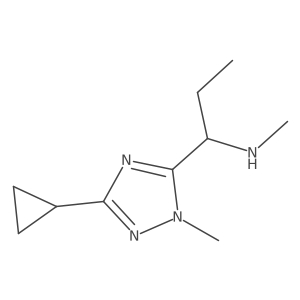 1-(3-Cyclopropyl-1-methyl-1h-1,2,4-triazol-5-yl)-N-methylpropan-1-amine Structure