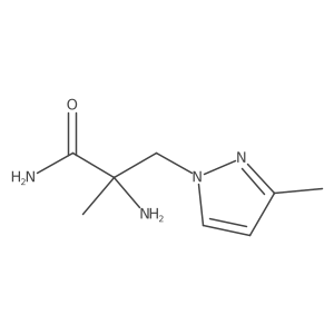 2-amino-2-methyl-3-(3-methyl-1H-pyrazol-1-yl)propanamide Structure