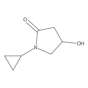 1-Cyclopropyl-4-hydroxypyrrolidin-2-one结构式