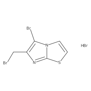5-Bromo-6-(bromomethyl)imidazo[2,1-b][1,3]thiazole hydrobromide结构式