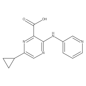 6-Cyclopropyl-3-(pyridin-3-ylamino)pyrazine-2-carboxylic acid Structure
