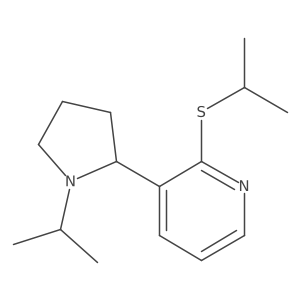 3-(1-Isopropylpyrrolidin-2-yl)-2-(isopropylthio)pyridine结构式