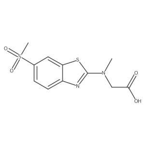 N-methyl-N-[6-(methylsulfonyl)-1,3-benzothiazol-2-yl]glycine Structure