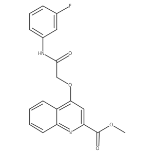 Methyl 4-{[(3-fluorophenyl)carbamoyl]methoxy}quinoline-2-carboxylate结构式