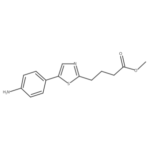 Methyl 4-(5-(4-aminophenyl)thiazol-2-yl)butanoate结构式