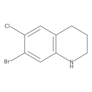 7-Bromo-6-chloro-1,2,3,4-tetrahydroquinoline结构式