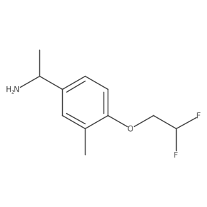 1-(4-(2,2-Difluoroethoxy)-3-methylphenyl)ethanamine Structure