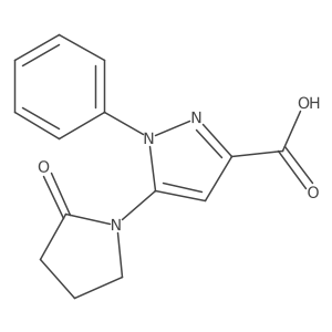 5-(2-Oxo-pyrrolidin-1-yl)-1-phenyl-1H-pyrazole-3-carboxylic acid Structure